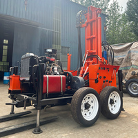 50.3HP moteur Diesel Portable petit puits d'eau 200m foreuse de forage plate-forme de forage rotatif