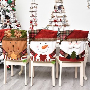 Wholesale Christmas Chair Covers Stretch Dining Seat Slipcovers Xmas Santa <b>Snowflake</b> Print Elastic Cover for Holiday Party <b>Decor</b> - Product Image 1