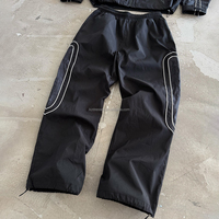 Fabricant de survêtements sportifs personnalisés en 2 pièces, ensemble coupe-vent en polyester et nylon, réfléchissant 3M, unisexe