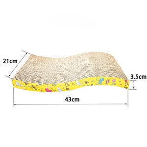 Material de papel corrugado Tablero recto Tablero para rascar gatos para juegos de gatos Embalado convenientemente en cartón - Product Image 1