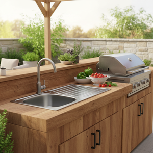 Grifo de Cocina <span class=keywords><strong>HG400</strong></span> Moderno, Diseño Industrial, de un Solo Tazón Cuadrado, Superficie Pulida/Cepillada, Válvula de Acero Inoxidable, Montaje en Pared - Product Image 4