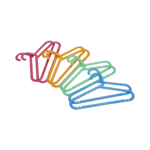 Perchas de Plástico PP Ecológicas de un Solo Nivel y Colores Brillantes para Niños, Diseño Multifuncional, Organizador de Ropa de 24 Piezas - Product Image 1