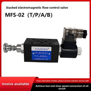 Valvola di controllo del flusso elettromagnetica idraulica sovrapposta MFS-02/03T /<span class=keywords><strong>P</strong></span>/<span class=keywords><strong>A</strong></span>/<span class=keywords><strong>B</strong></span>, valvola <span class=keywords><strong>a</strong></span> farfalla per controllo velocità rapida/lenta - Product Image 2