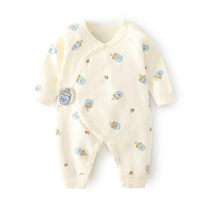 Pelele Enterizo Sin Costuras <span class=keywords><strong>para</strong></span> Recién Nacidos de Otoño e Invierno, Lindo Traje de Gateo de Puro Algodón Inspirado en Traje de Monje con Botones y Velcro - Product Image 5