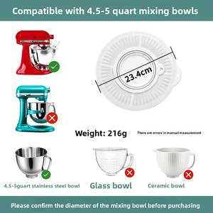 Nouveau <span class=keywords><strong>couvercle</strong></span> anti-éclaboussures en silicone pour <span class=keywords><strong>bol</strong></span> mélangeur <span class=keywords><strong>KitchenAid</strong></span> 4,5-5 litres, idéal pour la fermentation - Product Image 4
