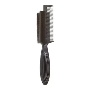 Yeni tasarım Hairstyling fırça birleştirmek tarak siyah kıl çift taraflı kombine fırça