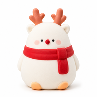 Jouet Squishy TPR Renne de Noël ASMR Anti-stress à Presser Jouet Fidget Rempli de Farine 15cm pour Enfants et Adultes Cadeau