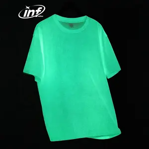 INFLATION 240 Gsm Luminous Cotton T-shirt Blank Custom Logo Printing Washable Heavyweight Oversize T-shirt