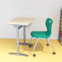 Fabricants en gros de bureaux et chaises modernes pour étudiants en MDF, mobilier de classe, hauteur réglable, bureau pour élèves du primaire