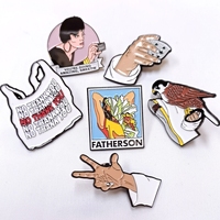 Pins de Solapa de Metal Esmaltado, Personalizados al por Mayor, con Diseño de Animales y Forma Personalizada, para Accesorios de Ropa