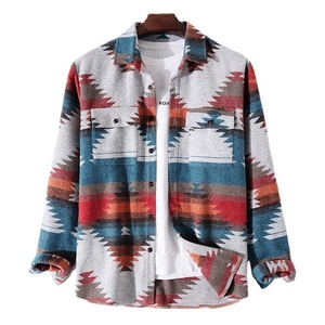 <span class=keywords><strong>Camicie</strong></span> Casual da Uomo a Maniche Lunghe con Logo Personalizzato, Spesse in Lana Calda, Vintage in Cotone, Antivento, con Rivestimento Mimetico alla Moda - Product Image 1
