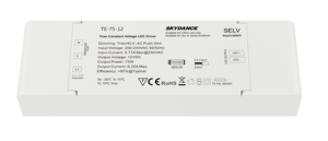 <span class=keywords><strong>TE</strong></span>-75-24/12 75W 12/24VDC CV Alimentation Triac CA à intensité variable par bord croissant et bord descendant pour LED avec télécommande - Product Image 6