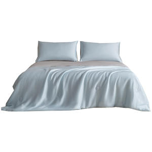 Juego de edredón de verano de lujo para Lenzing Tencel Color sólido doble cosido sola máquina lavable ligero fino - Product Image 4