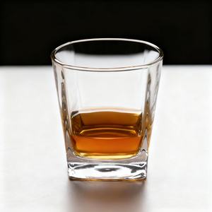 Gelas minum wiski kualitas tinggi gelas kaca bening cangkir minum tebal bagian bawah dipertebal minum persegi <span class=keywords><strong>Shot</strong></span> gelas Logo cetak - Product Image 1