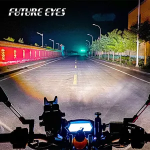 미래의 눈 F20-X 백라이트 유선 스위치 LED 보조 운전 안개 오토바이 LED 램프