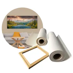 Hoogglanzend Polyester Canvas 280G Canvas Roll 100% Katoen Olieverf Canvas Bedrukking