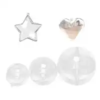 Bolas de plástico transparente rellenables para decoración de árbol de Navidad, bolas de adorno transparente de 80mm para regalo