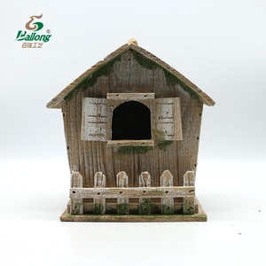 Diseño personalizado estilo playero rústico decorativo <span class=keywords><strong>casa</strong></span> de madera para pájaros - Product Image 4