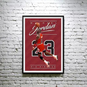 Michael Jordan hava ürdün posteri yağlıboya tuval basketbol duvar sanatı yatak odası spor resim Fan sanat ev dekor için