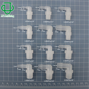 Conector de codo de 90 grados con rosca NPT de plástico PP para manguera de agua y accesorios de tubería de goma - Product Image 4
