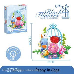 EPT rosa giglio in gabbia blocchi di costruzione 384 pz fiore all'ingrosso educativo fai da te Bouquet di mattoni popolare ragazza giocattoli 2026 - Product Image 5