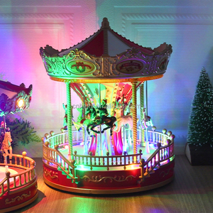 Mini Carrusel Navideño Luminoso con Caja de <span class=keywords><strong>Música</strong></span>, Delicado Regalo de Navidad de Resina con <span class=keywords><strong>Música</strong></span> - Venta de Fábrica al por Mayor - Product Image 4