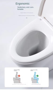 WC monobloc de luxe moderne blanc en céramique, à chasse d'eau par siphon, résistant au gel, à double chasse, écologique, à poser au sol, haut de gamme pour salle de bain - Product Image 5