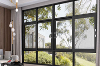 Ventanas y Puertas Corredizas de Aluminio de Bajo Costo, Ventana de Vidrio Templado con Mosquiteras para Casa