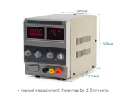 Nouveau 1502DD Mini alimentation de laboratoire réglable numérique pour la réparation de téléphone 15V 2A régulateur de tension alimentation cc à découpage