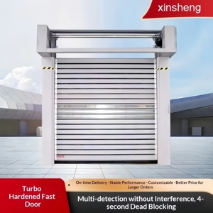 <span class=keywords><strong>Porte</strong></span> rapide automatique à enroulement rapide, moderne, robuste, turbo, isolée thermiquement, en aluminium, sur mesure pour atelier et entrepôt - Product Image 1