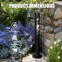 Robinet d'extérieur vertical en acier inoxydable antigel pour jardin, fontaine d'arrosage antique tout en cuivre pour villa et cour