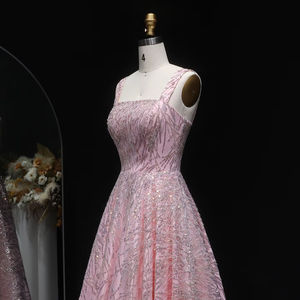 ชุดราตรีสีชมพูหรูหรา Jancember LSZ702 ประดับเลื่อมทรงเอไลน์ ชุดออกงานพรอมวิบวับ สำหรับงานเลี้ยงหรือพิธีการ - Product Image 5