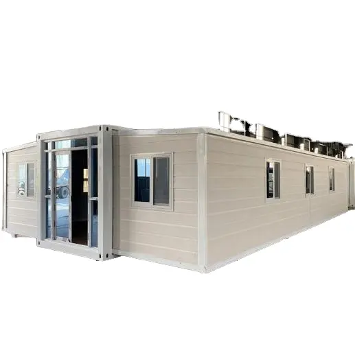 Casa plegada casa contenedor de 40 pies lista para vivir fábrica proporcionar 40 pies de lujo 3 dormitorios casa modular prefabricada
