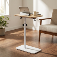 Table de chevet réglable, table d'appoint mobile et compacte, étagère de rangement, table basse, armoire de chevet simple, mobile