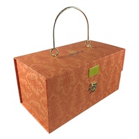Caja de regalo magnética de cartón grande de lujo con impresión de diseño de tamaño personalizado de fábrica de China con asa