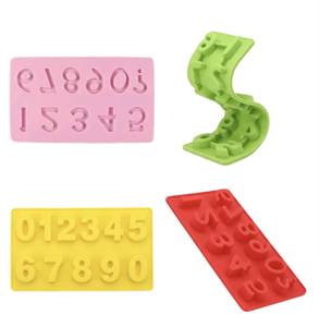 Easy to Release Soft Eco-Friendly Silicone Numbers Digital Oven Safe Birthday Wedding Anniversary <b>Cake</b> Chocolate Fondant <b>Mold</b> - Product Image 1