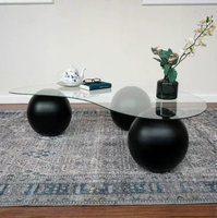 Table basse minimaliste en verre trempé style crème, mobilier multifonctionnel pour petits appartements et salons