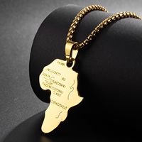 If me — collier plaqué or 18K pour hommes et femmes, bijou cadeau à la mode, carte érythréen, carte pays de l'afrique