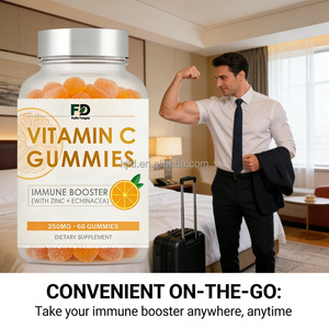 Permen Kunyah Vitamin C Zinc Echinacea, 250mg Penguat Imunitas, Rasa Jeruk Alami Bebas Gluten, 60 Buah untuk Dewasa & Remaja - Product Image 2
