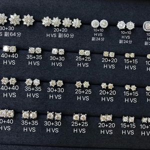 Xinfly <b>Fine</b> Jewelry 18k Gold 0.10ct-1.20ct H VS Natural Diamond <b>Stud</b> <b>Earrings</b> - Product Image 1