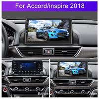 Podofo Autoradio Android 10,1 pouces 4+64G avec Carplay et Android Auto pour Honda Accord 10ème génération/INSPIRE 2018 IPS DSP GPS RDS OEM