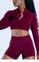 Ensemble de 4 pièces OEM ODM pour femmes : T-shirt sans couture, pantalon de yoga, short cycliste, soutien-gorge de sport – Tenue de sport et de fitness pour la gym
