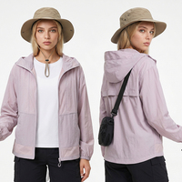 Chaqueta Cortavientos con Capucha de Nailon para Mujer, de Alta Calidad, Impermeable, Transpirable, con Logotipo Personalizado, Venta al Por Mayor