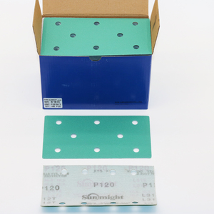 4 + 4/3 + 2 = 3 agujeros película de circonio verde papel de <span class=keywords><strong>lija</strong></span> abrasivo cuadrado con metal de lijado de alto rendimiento y madera - Product Image 5