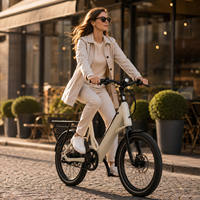 Vélo Électrique Urbain ZUMI OEM ODM pour Adultes, 20 Pouces, Cadre Bas, avec Porte-Bagages Arrière, Moteur Moyeu, Transmission par Courroie, Frein à Disque