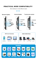 15.6 21.5 23.8 27 32 Inch Industrial Panel PC RK3588 Android 12 Layar Sentuh Kapasitif Monitor Dinding Komputer All in One