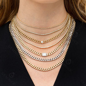 Gemnel 925 فضة 18k الذهب عالية الجودة 3.5 مللي متر متعرجة سلسلة الأفعى المختنق قلادة - Product Image 5