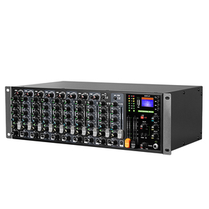 Bộ trộn âm thanh gắn trên giá 12 kênh chuyên nghiệp d120m được nhúng với bảng điều khiển hiệu ứng tương tự cho video âm thanh & ánh sáng - Product Image 2