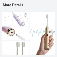 Cepillo de dientes eléctrico de viaje portátil Mini 2 minutos Temporizador inteligente Recordatorio de 30 segundos Vibración suave para dientes sensibles