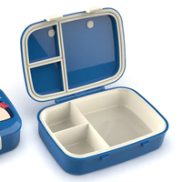 Aohea School Kids Bento Box Boîte à bento micro-ondable sans BPA Compartiment de qualité alimentaire étanche avec couvercle en plastique Boîte à lunch